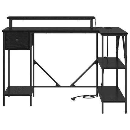 Skrivbord Svart Ek Konstruerat trä 120 x 79 x 86,5 cm