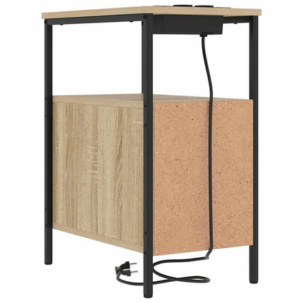 Nattduksbord 2 pcs Sonoma-ek 30 x 48 x 61 cm Konstruerat trä