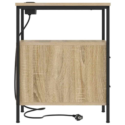 Nattduksbord 2 pcs Sonoma-ek 30 x 48 x 61 cm Konstruerat trä