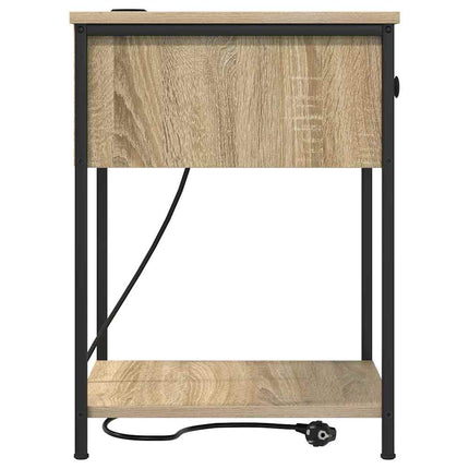 Nattduksbord 2 pcs Sonoma-ek 42 x 41 x 56 cm Konstruerat trä