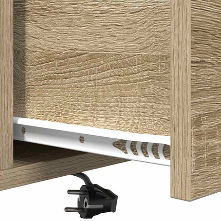 Nattduksbord 2 pcs Sonoma-ek 42 x 41 x 56 cm Konstruerat trä