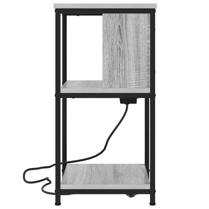 Nattduksbord 2 pcs Grå Sonoma 38 x 31 x 61 cm Konstruerat trä
