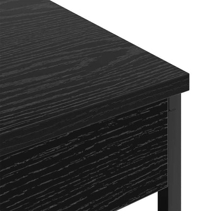 Nattduksbord 2 pcs Svart Ek 41 x 31 x 51 cm Konstruerat trä