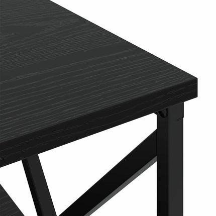 Nattduksbord Svart Ek 41,5 x 40,5 x 55 cm Konstruerat trä