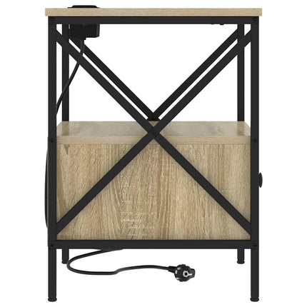 Nattduksbord Sonoma-ek 41,5 x 40,5 x 55 cm Konstruerat trä