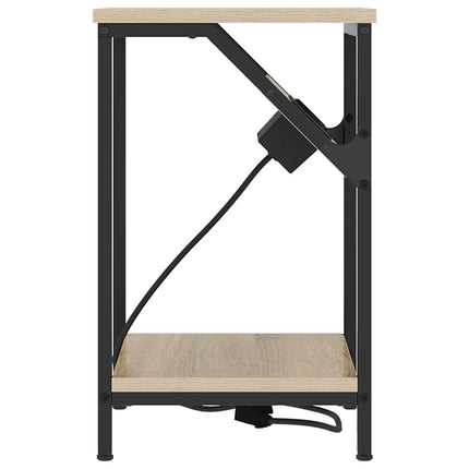 Nattduksbord 2 st Sonoma-ek 38 x 30 x 48 cm Konstruerat trä