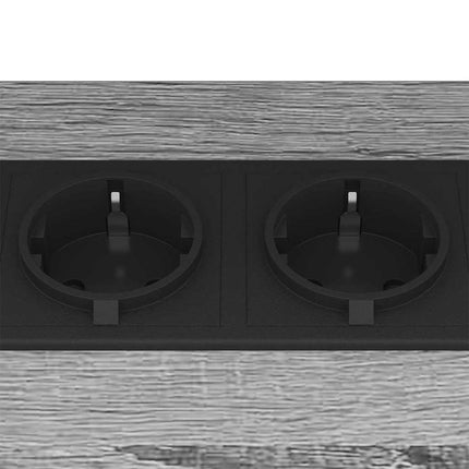 Nattduksbord 2 pcs Grå Sonoma 38 x 30 x 48 cm Konstruerat trä
