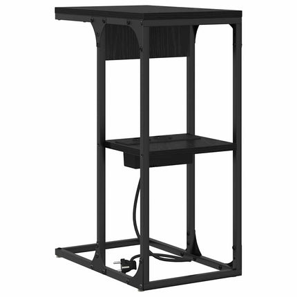 Nattduksbord Svart Ek 41,5 x 26 x 60,5 cm Konstruerat trä