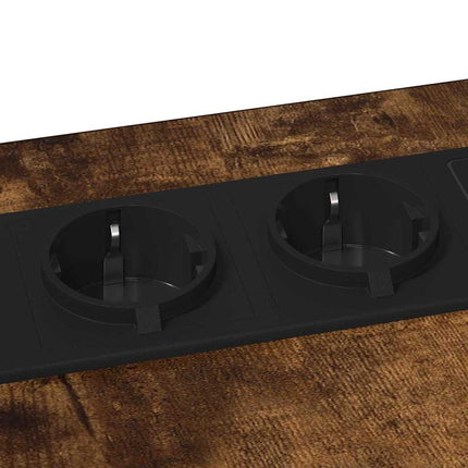 Nattduksbord Rökt ek 41,5 x 26 x 60,5 cm Konstruerat trä