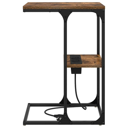 Nattduksbord Rökt ek 41,5 x 26 x 60,5 cm Konstruerat trä