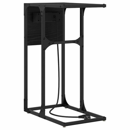 Nattduksbord Svart Ek 41,5 x 26 x 60,5 cm Konstruerat trä