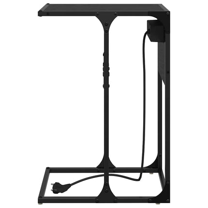 Nattduksbord Svart Ek 41,5 x 26 x 60,5 cm Konstruerat trä