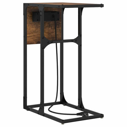 Nattduksbord Rökt ek 41,5 x 26 x 60,5 cm Konstruerat trä