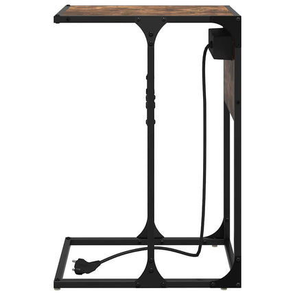 Nattduksbord Rökt ek 41,5 x 26 x 60,5 cm Konstruerat trä