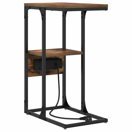 Nattduksbord Rökt ek 41,5 x 26 x 60,5 cm Konstruerat trä