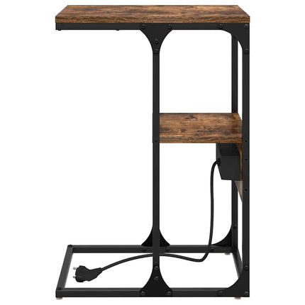 Nattduksbord Rökfärgad ek 41.5 x 26 x 60.5 cm Konstruerat trä