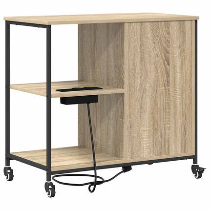 Skåp med laddstation Sonoma-ek 76 x 41 x 72 cm Konstruerat trä