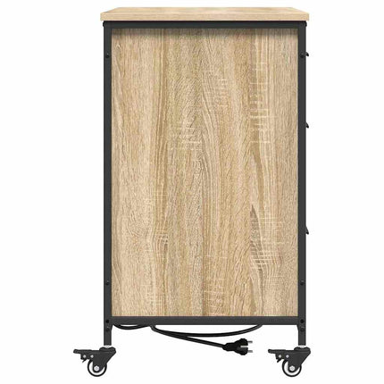 Skåp med laddstation 76 x 41 x 72 cm Konstruerat trä Sonoma-ek