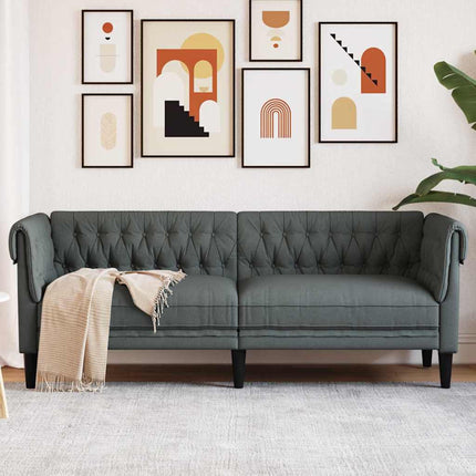 Soffa Mörkgrå 201,5 x 74,5 x 74,5 cm Polyester