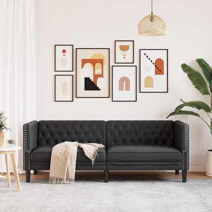 Soffa Svart 194 x 74,5 x 70,5 cm PVC