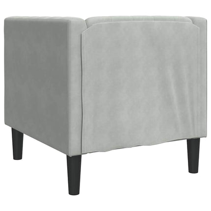 Soffa Ljusgrå 74,5 x 71 x 70,5 cm Sammet