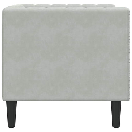 Soffa Ljusgrå 74,5 x 71 x 70,5 cm Sammet