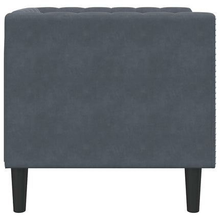 Soffa Mörkgrå 74,5 x 71 x 70,5 cm Sammet