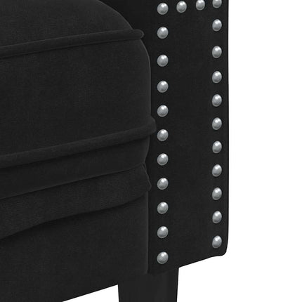 Soffa Svart 74,5 x 71 x 70,5 cm Sammet