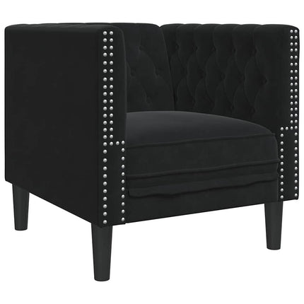 Soffa Svart 74,5 x 71 x 70,5 cm Sammet