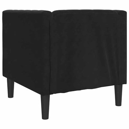 Soffa Svart 74,5 x 71 x 70,5 cm Sammet