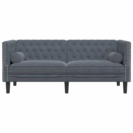 Soffa Mörkgrå 174 x 74,5 x 70,5 cm Sammet