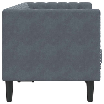 Soffa Mörkgrå 174 x 74,5 x 70,5 cm Sammet