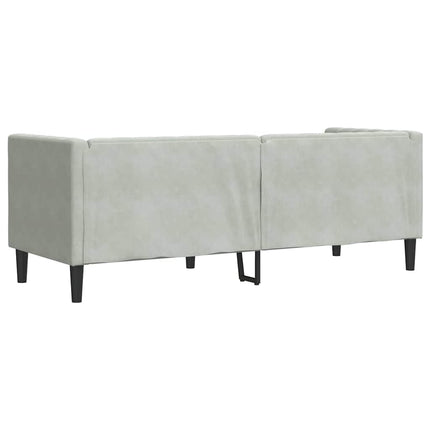 Soffa Ljusgrå 194 x 74,5 x 70,5 cm Sammet