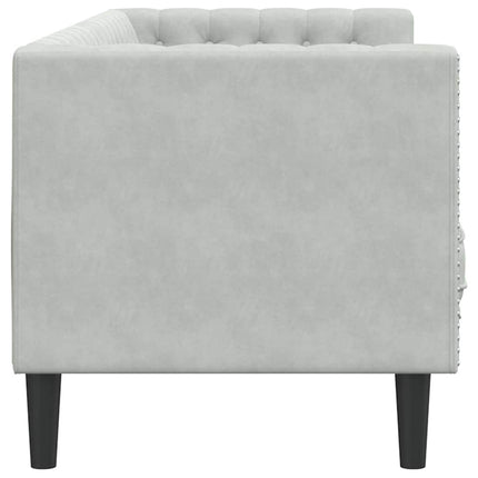 Soffa Ljusgrå 194 x 74,5 x 70,5 cm Sammet