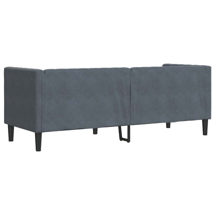 Soffa Mörkgrå 194 x 74,5 x 70,5 cm Sammet