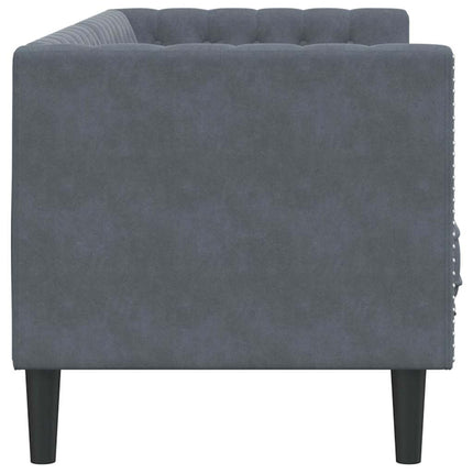 Soffa Mörkgrå 194 x 74,5 x 70,5 cm Sammet