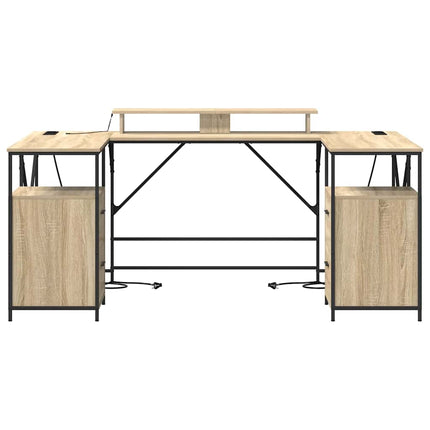 Skrivbord Sonoma-ek 182 x 101 x 87,5 cm Konstruerat trä