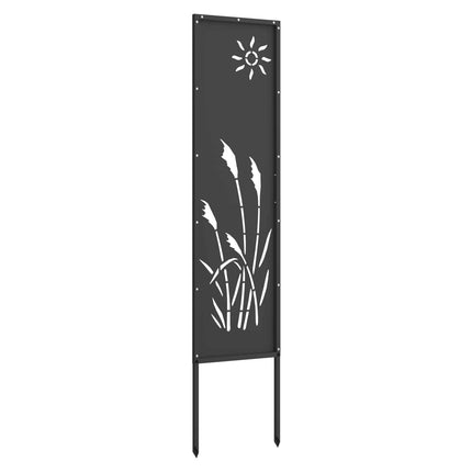 Trädgårds integritetsskärm Svart 32 x 140 cm Kallvalsat stål