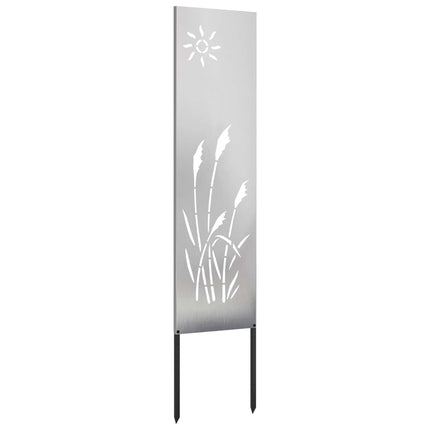 Trädgårds integritetsskärm Silver 32 x 140 cm Rostfritt stål