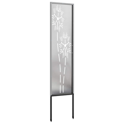 Trädgårds integritetsskärm Silver 32 x 140 cm Rostfritt stål