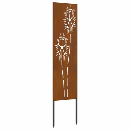 Trädgårds integritetsskärm Rostig 32 x 140 cm cortenstål