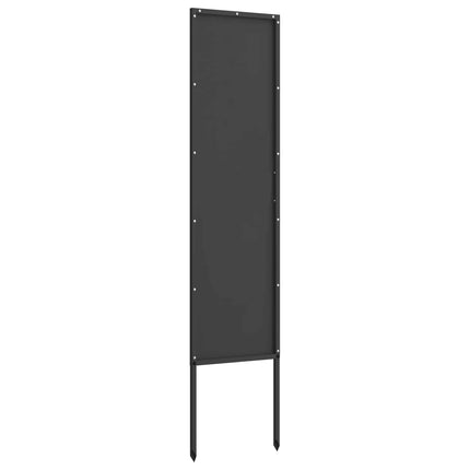 Trädgårds integritetsskärm Svart 32 x 140 cm Kallvalsat stål