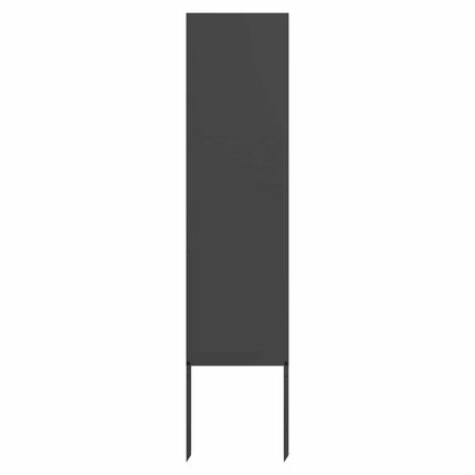 Trädgårds integritetsskärm Svart 32 x 140 cm Kallvalsat stål