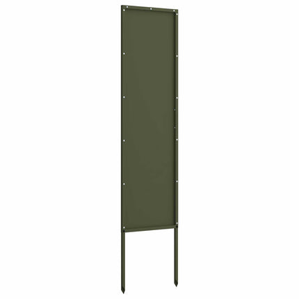 Trädgårds integritetsskärm Olivgrön 32 x 140 cm Kallvalsat stål