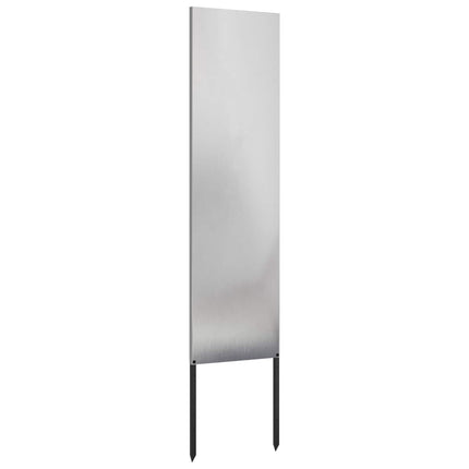 Trädgårds integritetsskärm Silver 32 x 140 cm Rostfritt stål