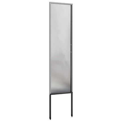 Trädgårds integritetsskärm Silver 32 x 140 cm Rostfritt stål