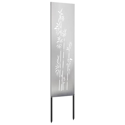 Trädgårds integritetsskärm Silver 32 x 140 cm Rostfritt stål