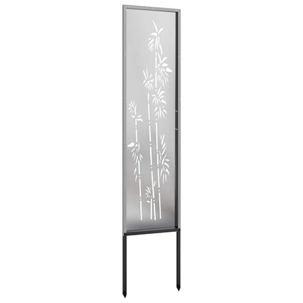 Trädgårds integritetsskärm Silver 32 x 140 cm Rostfritt stål