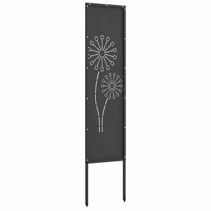 Trädgårds integritetsskärm Svart 32 x 140 cm Kallvalsat stål