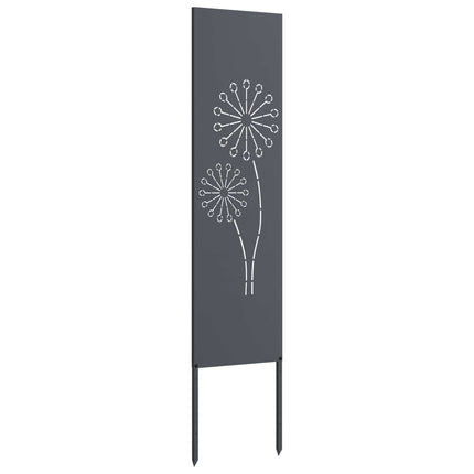Trädgårds integritetsskärm Antracit 32 x 140 cm Kallvalsat stål